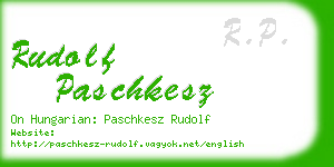 rudolf paschkesz business card